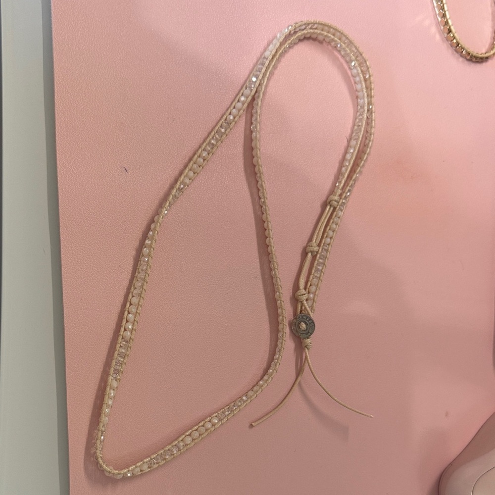 Beaded Cream Necklace